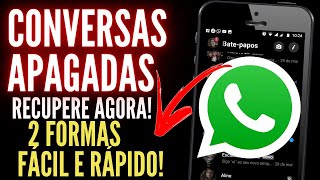 🔴COMO RECUPERAR CONVERSAS APAGADAS DO WHATSAPP NO IPHONE  2 FORMAS FÁCIL E RÁPIDO [upl. by Enovad441]