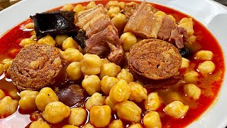 GARBANZOS CON CHORIZO Receta TRADICIONAL 😋😋😋 [upl. by Animas]