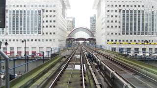 Riding the London DLR train from Lewisham to Bank [upl. by Sharity]