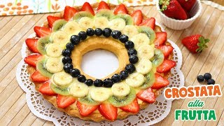 CROSTATA DI FRUTTA  Ricetta Facile  Pasta Frolla e Crema Pasticcera  FRUIT TART [upl. by Aivyls]