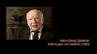 HansGeorg Gadamer  Erfahrungen mit Hölderlin 1983 [upl. by Evad]