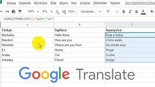 Google Translate Kolay Çeviri E Tablolar [upl. by Noeht]