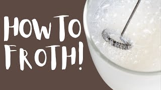 How To Use A Milk Frother To Get The Most Foam [upl. by Stew]