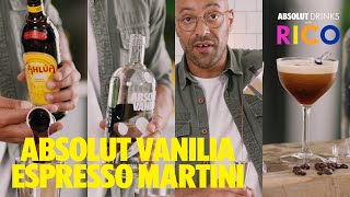 Vanilia Espresso Martini  Espresso Martini 20  Absolut Drinks With Rico [upl. by Rumilly]