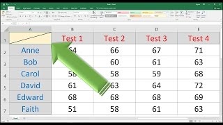 How To Add A Diagonal Line To A Cell In Excel [upl. by Wystand]