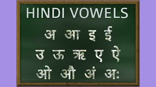 Hindi Vowels Pronunciation  Learn Hindi Alphabets [upl. by Proulx]