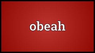 Obeah Meaning [upl. by Marna735]