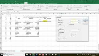 Hypothesis Testing correlation Excel [upl. by Sedlik249]