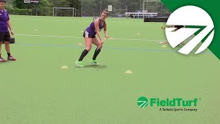 The Shuttle │ Passing Drill │ Field Hockey Training with Amy Cohen [upl. by Ymeraj]