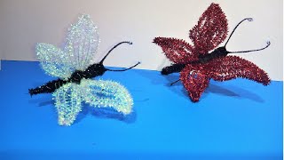 Como hacer una mariposa con limpiapipas fácilmake butterfly pipe cleaners [upl. by Rodl254]