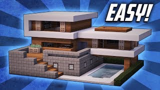 Minecraft How To Build A Large Modern House Tutorial 19 [upl. by Ennail]