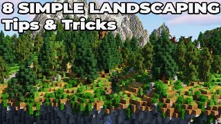 8 SIMPLE Minecraft 114 Landscaping Tips and Tricks [upl. by Tippets]