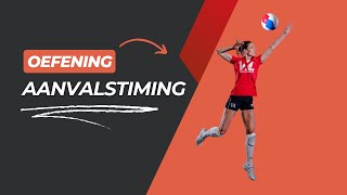 Volleybaloefening Aanvallen Aanvalstiming [upl. by Meuser]