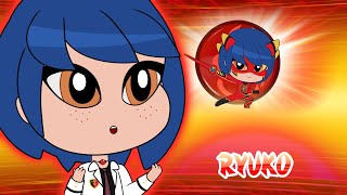 MIRACULOUS LADYBUG  Ryuko  Kagami Dragon Chibi Transformations [upl. by Nosliw931]