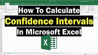 How To Calculate Confidence Intervals In Excel [upl. by Arundel762]