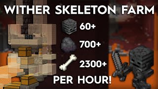 Minecraft Wither Skeleton Farm  Over 60 Skulls Per Hour [upl. by Annairoc]