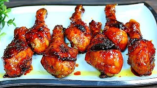 Browned Butter Honey Garlic Chicken Drumsticks  Easy Delicious Chicken Recipe [upl. by Neenaj935]