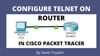 Telnet on Router in Cisco Packet Tracer [upl. by Eenalem]