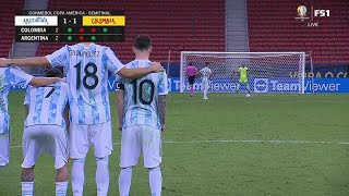 Argentina vs Colombia  Penalty kick 32 Semifinal 2021 [upl. by Yehc]