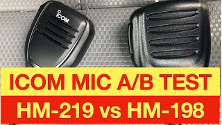 ICOM IC7100 Ham Radio Mic Test between HM219 and HM198 [upl. by Carlee]