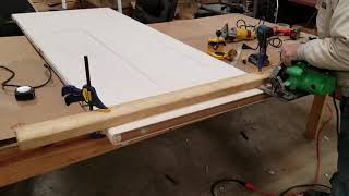 HOW TO CUT A FIBERGLASS DOOR CLEAN CUT NICE [upl. by Imit659]