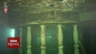 Costa Concordia underwater footage  BBC News [upl. by Aretahs]