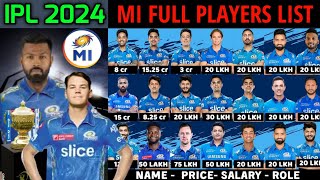 IPL 2024 Mumbai Indians Full Squad  MI Team Final Players List IPL 2024  MI Team 2024 [upl. by Colley]