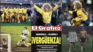 Argentina 05 Colômbia 1993  El Monumentazzo  Goals amp Highligths [upl. by Markman]