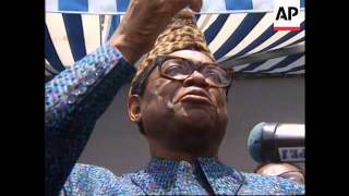 Zaire  President Mobutu public appearance [upl. by Aronel]