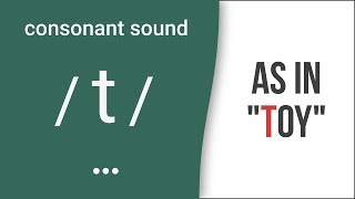 Consonant Sound  t  as in quottoyquot – American English Pronunciation [upl. by Atinreb977]