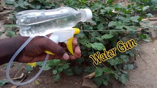 How to make water gun with plastic bottle  Simple water gun  Bingo Art [upl. by Nottarts839]