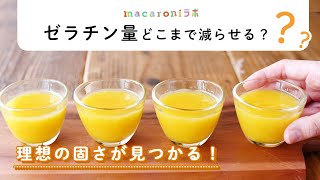 ゼラチンの量を変えるとどうなる？｜分量別4パターンを徹底比較！［macaroniスイーツラボ vol8］ [upl. by Reinhold]