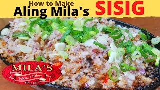 MILAS SISIG Recipe l One of PAMPANGAS Best Sisig  Aling Milas CRUNCHY SISIG in Pampanga [upl. by Packston]