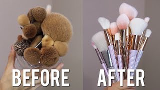 HOW TO CLEAN MAKEUP BRUSHES [upl. by Patin]