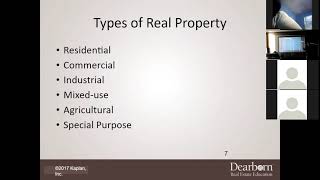 Real Estate Principles I  Chapter 1 Lecture [upl. by Ardnahsal]