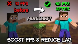 ➢Minecraft Lag Fix  LAG amp STUTTER FIX  PotatoLow end PC  Minecraft FPS Boost [upl. by Gillan82]