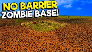 Can a No Barrier Base Survive Against 250000 Zombies in SwarmZ [upl. by Ydualc]