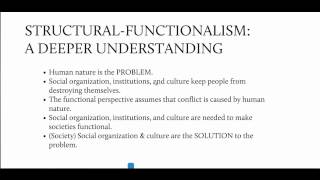 Introducing Structural Functionalism [upl. by Retswerb161]