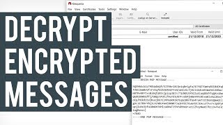 How To Decrypt PGP Messages  gpg4win Kleopatra Tutorial [upl. by Yanaj]