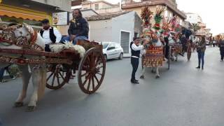 Sfilata carretti siciliani a Rosolini per quotSan Giuseppequot [upl. by Yelrah46]