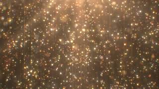 Beautiful Gold Glitter Particle Rain Falling Shimmers Sparkle Light 4K DJ Visuals Loop Background [upl. by Jacquenette]