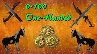 Skyrim How To Get Level 100 OneHanded FLIPPING EASY [upl. by Ylus]