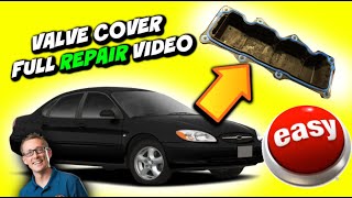 FORD TAURUS Valve Cover Gasket Removal and Installation [upl. by Airemahs]