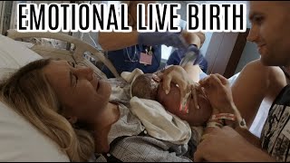 EMOTIONAL LIVE BIRTH VLOG  LABOR AND DELIVERY BIRTH VLOG  Tara Henderson [upl. by Airan]