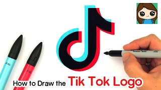 How to Draw the Tik Tok Logo [upl. by Atal]