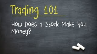 Trading 101 How Does a Stock Make You Money [upl. by Jenda958]