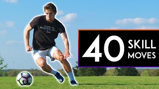 40 SKILLS to BEAT DEFENDERS in Football or Soccer [upl. by Kcirdde]