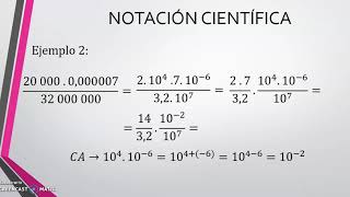 Notación Científica  multiplicación y división [upl. by Nanaek]