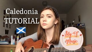 Caledonia  Amy MacDonald EASY guitar TUTORIAL  Lily F Music [upl. by Annat]