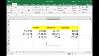 MS Excel How to Convert Time into Hours Minutes amp Seconds [upl. by Annanhoj]